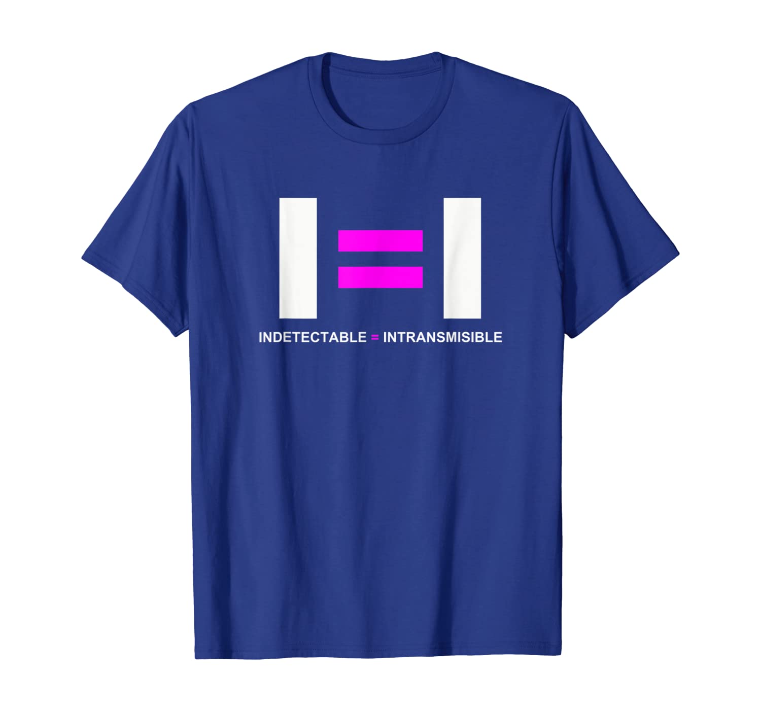 

Spanish UequalsU HIV INDETECTABLE = INTRANSMISIBLE I=I Shirt, White;black