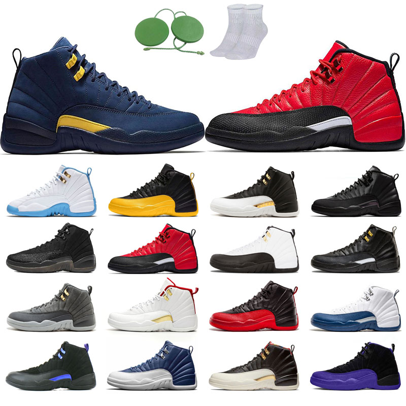 

12s man basketball shoes winterized wings Nice Gold Blue the master taxi reverse flu game o-black Michigan gym red gamma french FIBA Dark grey concord CNY stone, Dark concord