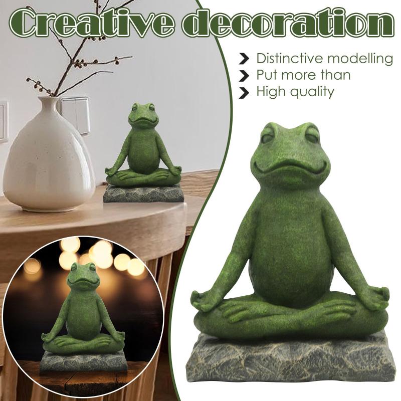 

Figurines Desktop Decoration Meditating Zen Garden Yoga Figurine Poly Resin Office Yard Ornament Animal Gardening Decorations