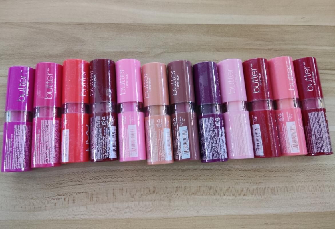 

Butter Lipstick 12 Colors Batom Mate Waterproof Long-lasting ny Tint Lip Gloss Stick Brand Makeup Maquillage drop ship