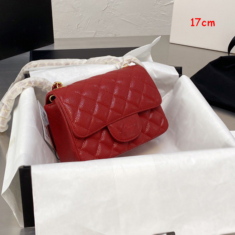 

2021 Genuine Leather Caviar Classic Flap Mini Bag Square Cosmetic Famous Designers Luxury Brand High Quality Pochette Small Large Clutch Sen