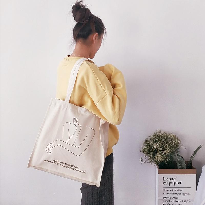 

Evening Bags Japanese Retro Canvas Bag Summer Women's Single Shoulder White Korean Style Simple Art Student Handbag Female