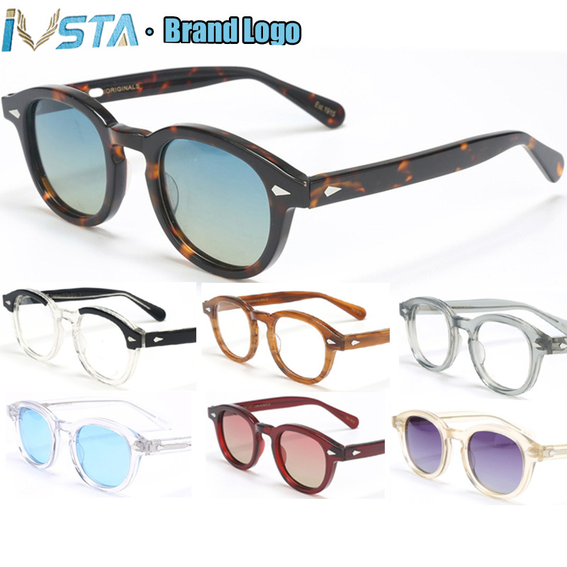 

IVSTA High Quality Prescription Glasses Lemtosh Style Johnny Depp Sunglasses Men Acetate Round Women Luxury Brand Designer Frame 210323, Silver