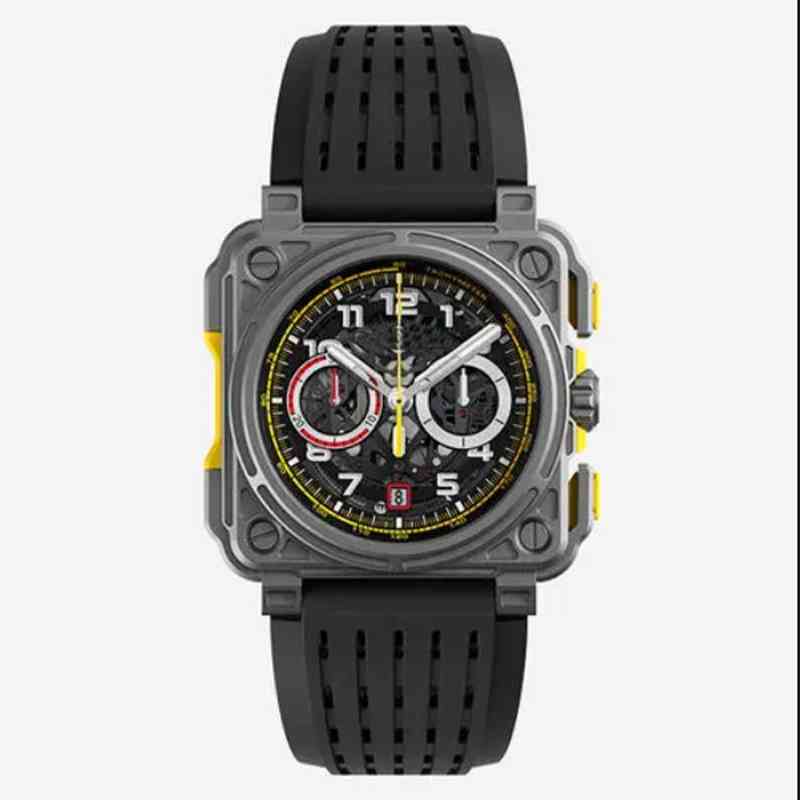 

Quartz Watch Men Br Bell Stainless Steel Ross Es Wrist Luxury Military, Slivery;brown