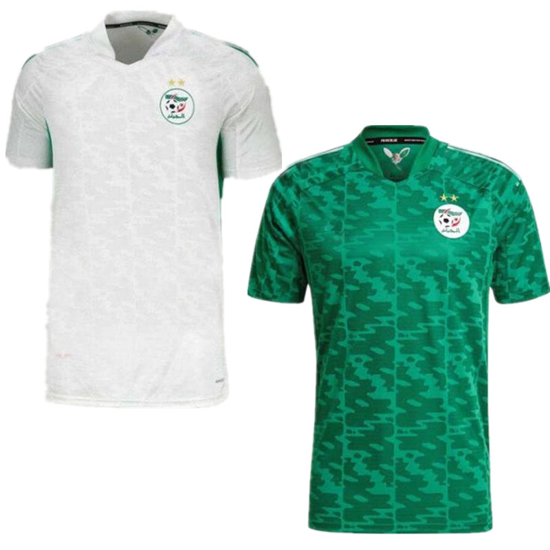 

2021 Algeria football jersey maillot algerie 20 21 ATAL FEGHOULI SLIMANI BRAHIMI BENNACER men's football shirt, Black;yellow