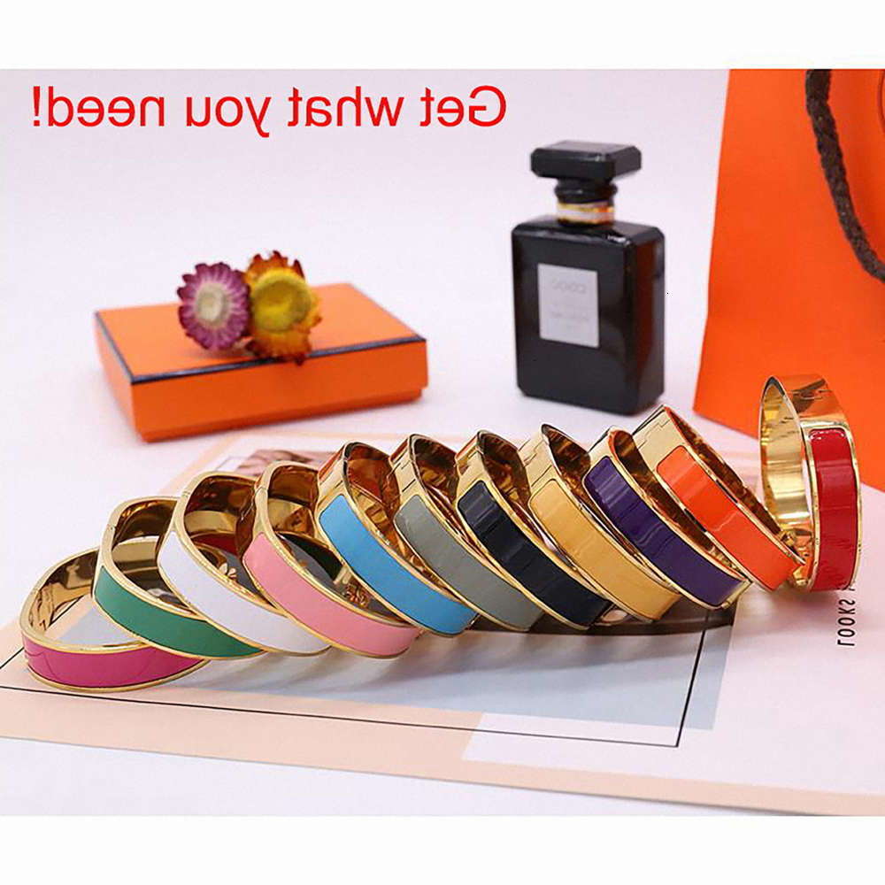 

Classic Enamel Rainbow Woman Bracelet bangle Fashion Bracelets h for Man Women Jewelry high quality design Jewelrys 16 Colors Optional H0916