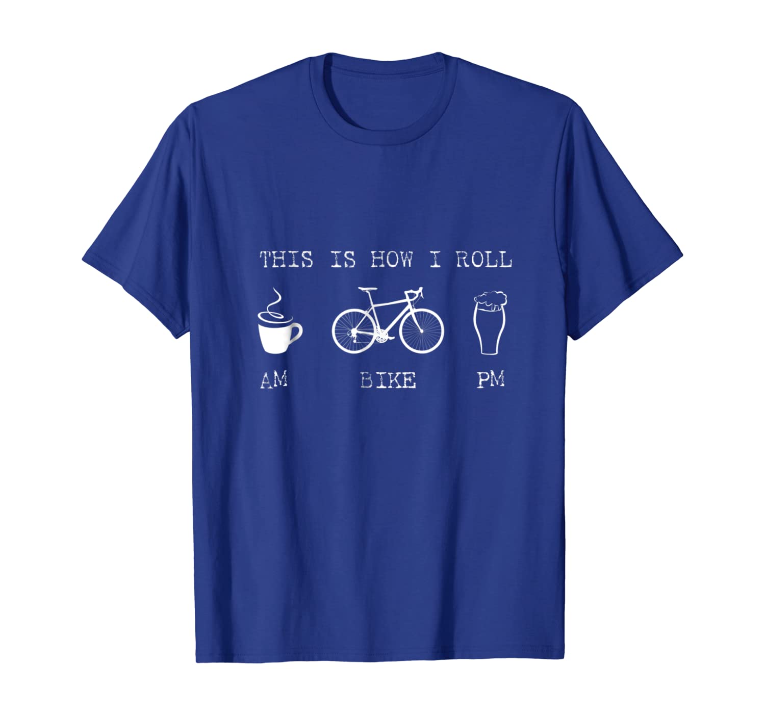 

Funny Cycling T Shirt - Coffee, Ride, Beer, White;black