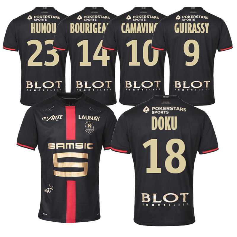 

Men Fashion T-Shirt 2021 Rennais Soccer Jersey Tops CAMAVINGA GUIRASSY DOKU Maillot De Foot Short Sleeves Football Shirt Training Clothing Sportswear, White;black
