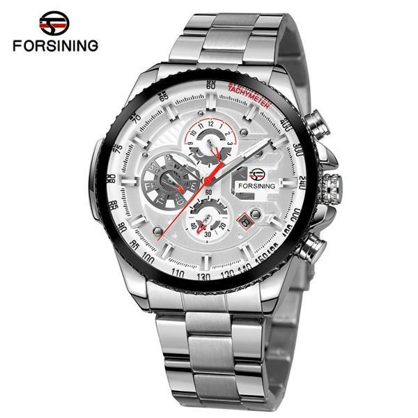 

Top FORSINING Automatic Watch Mens Multi-function Stainless Waterproof Complete Calendar Military Automatic Watches Montre Relogio T200311 Wristwatches, Tool