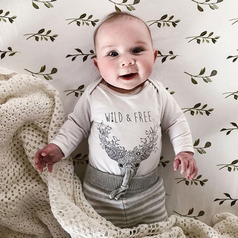 

INS Fashion Cute Newborn Baby Boys Girls Rompers Toddlers Infant Bodysuit One-piece Summer Spring Long Sleeve Child Kid Jumpsuit Climb Cloth, As picture