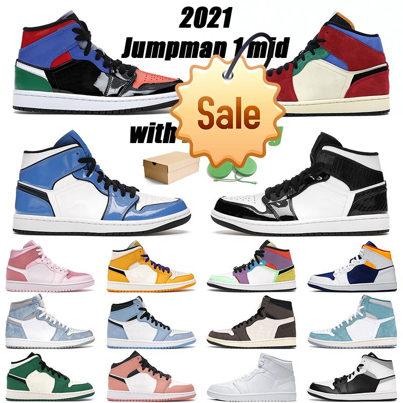 

Jumpman 1 Mid Basketball Shoes Fearless Black Gym Red Purple Pulse 1s Men Women Sneaker Outdoor Mens Sports Sneakers S, # 7