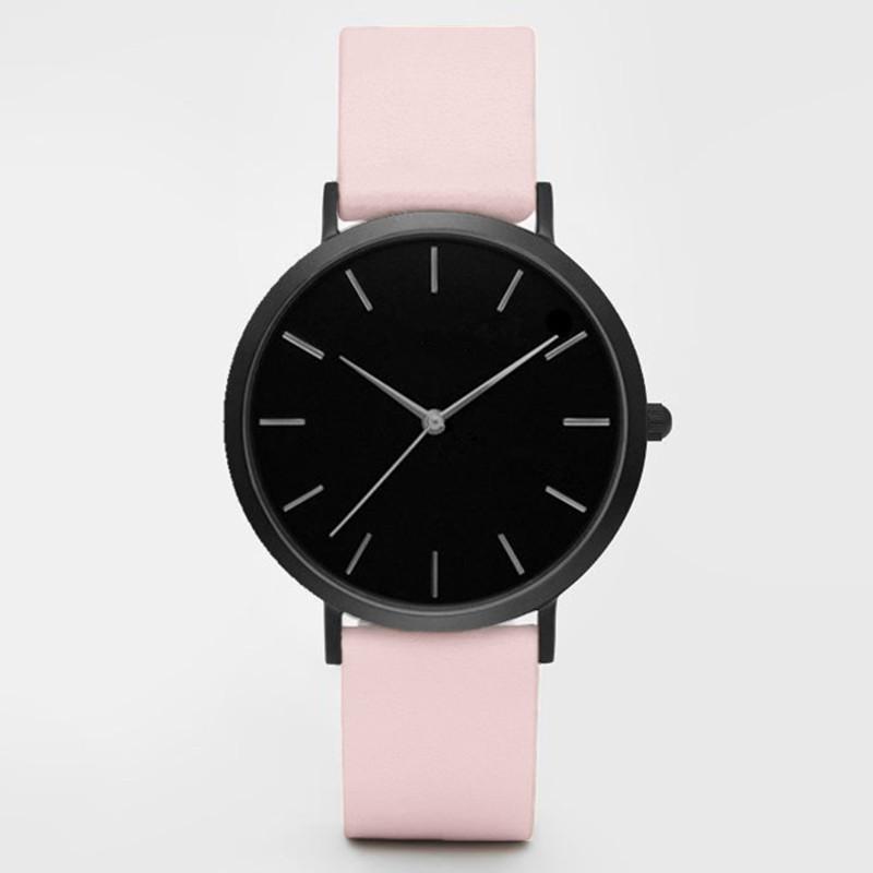 

Wristwatches Fashion Leather Band Lady Quartz Watch Women Dress Wristwatch Montre Femme Horloge Clock Female Saat Reojes, Grey-black