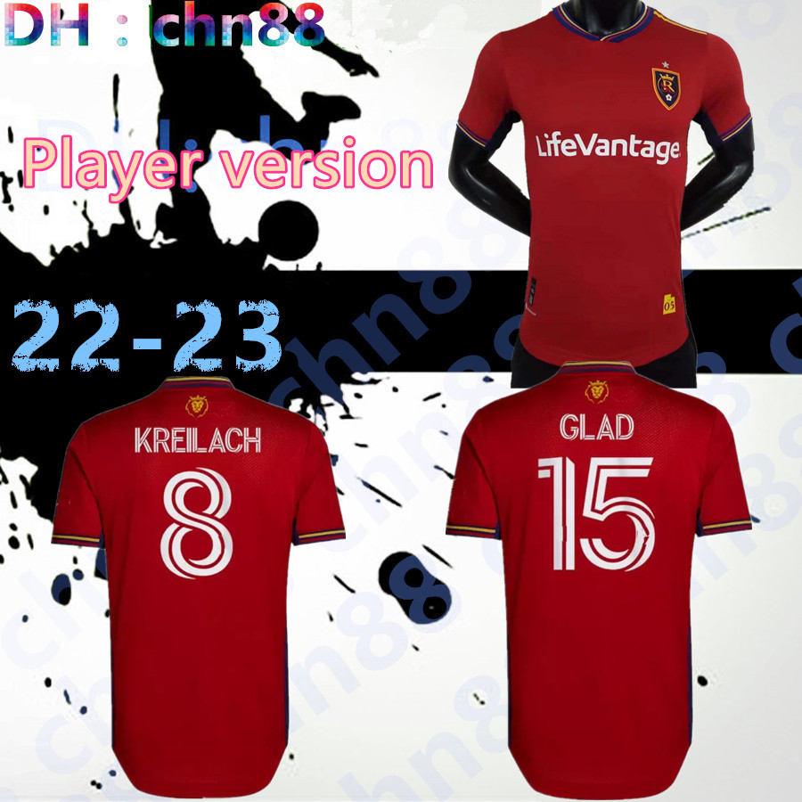 

Player version Real 2022 2023 Salt Lake Soccer Jerseys KREILACH MERAM CORDOVA GLAD 22 23 football tight shirt, Picture