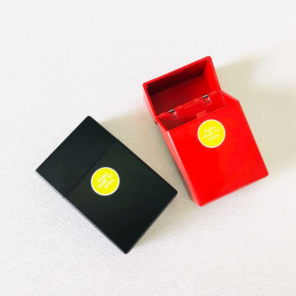 

Cigarette case 20 plastic thickened creative case, portable pressure and primary color removable cigarette case