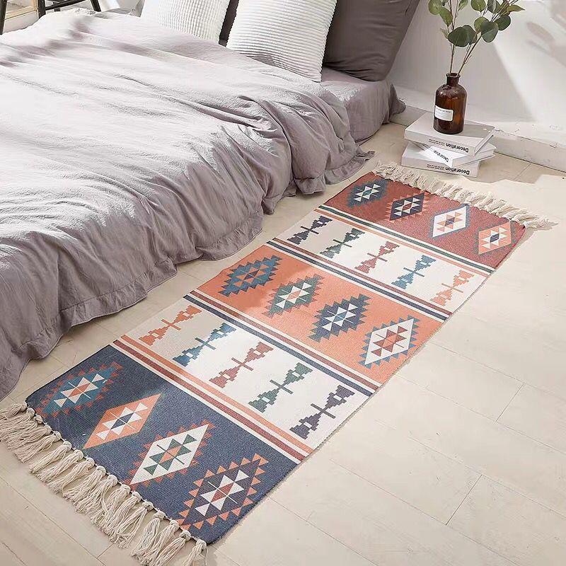 

Carpets Ethnic Cotton And Linen Small Rug Bedroom Floormat Washable Tatami Mat Seat Area Rugs For Living Room Decor, Nds