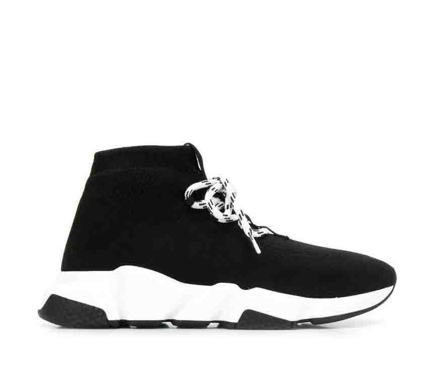

Women Men's High cut soft sneakers Brand Arena shoes black knit sock shoe Speed Lace-Up in black white knitted 35-46# factory302I