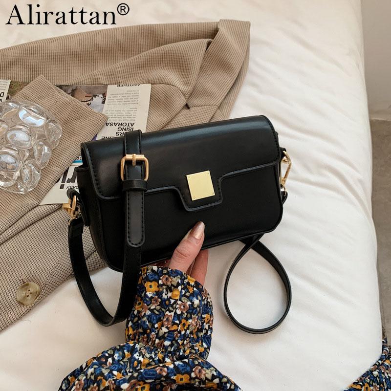 

Small High Quality PU Leather Crossbody Bags For Women 2021 Summer Fashion Brand Ladies Handbag Leisure Tourism Shoulder Bag, Black