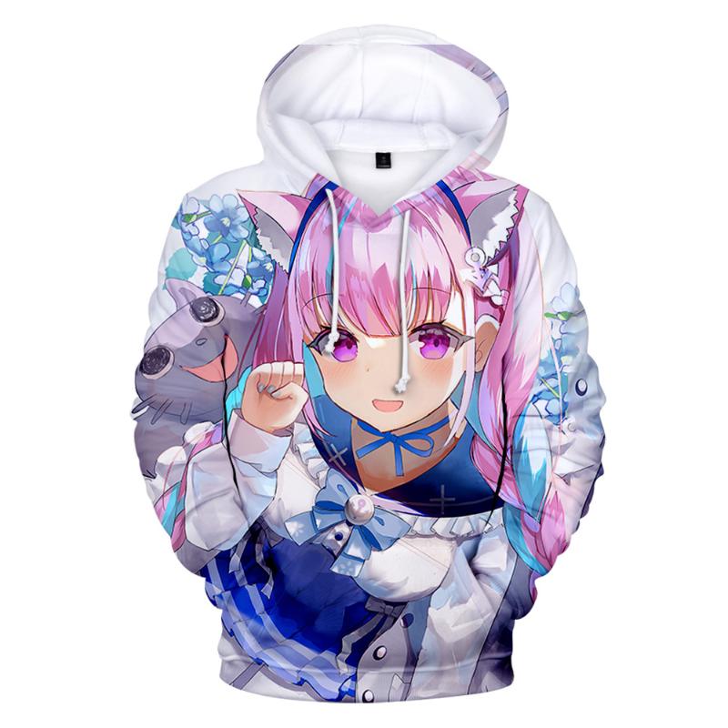 

Men's Hoodies & Sweatshirts HOLOLIVE VTuber Minato Aqua Hoodie Anime Men Women Sportswear Youthful Kawaii Vitality Boy/girl/kids Clothes, As shown