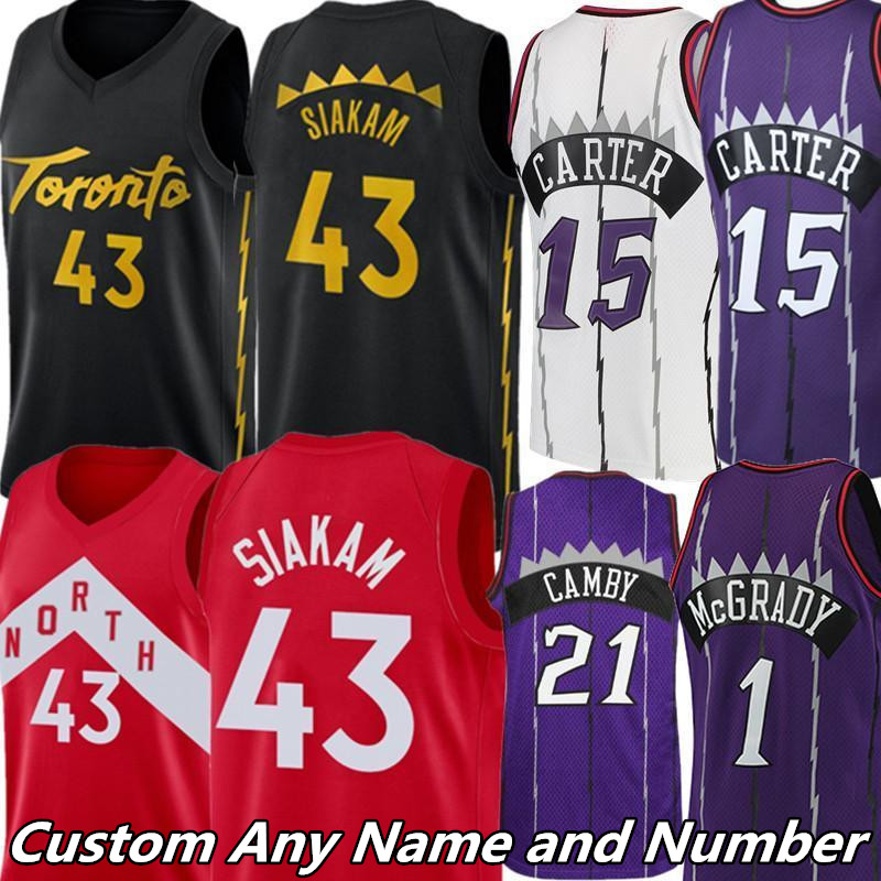

2022 TOR 15 Vince Carter Men Vintage Basketball Jersey Pascal 43 Siakam Fred VanVleet Kyle Lowry Tracy McGrady Chris Bosh retro Jerseys T-Mac Custom Any Name and Number, Colour 5
