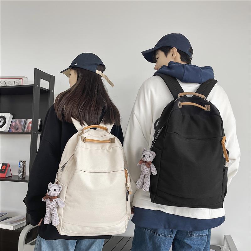 

Backpack AOTTLA School Classic Pure Color Female Bag Fashion For Girls Brand Travel Rucksack, Black