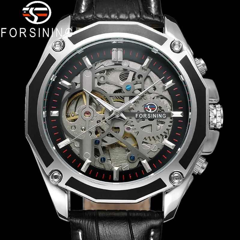 

Wristwatches FORSINING Automatic Mechanical Men Wristwatch Military Sport Male Clock Top Skeleton Hollow Fashion Man Watch 8130, Wr813001 without box