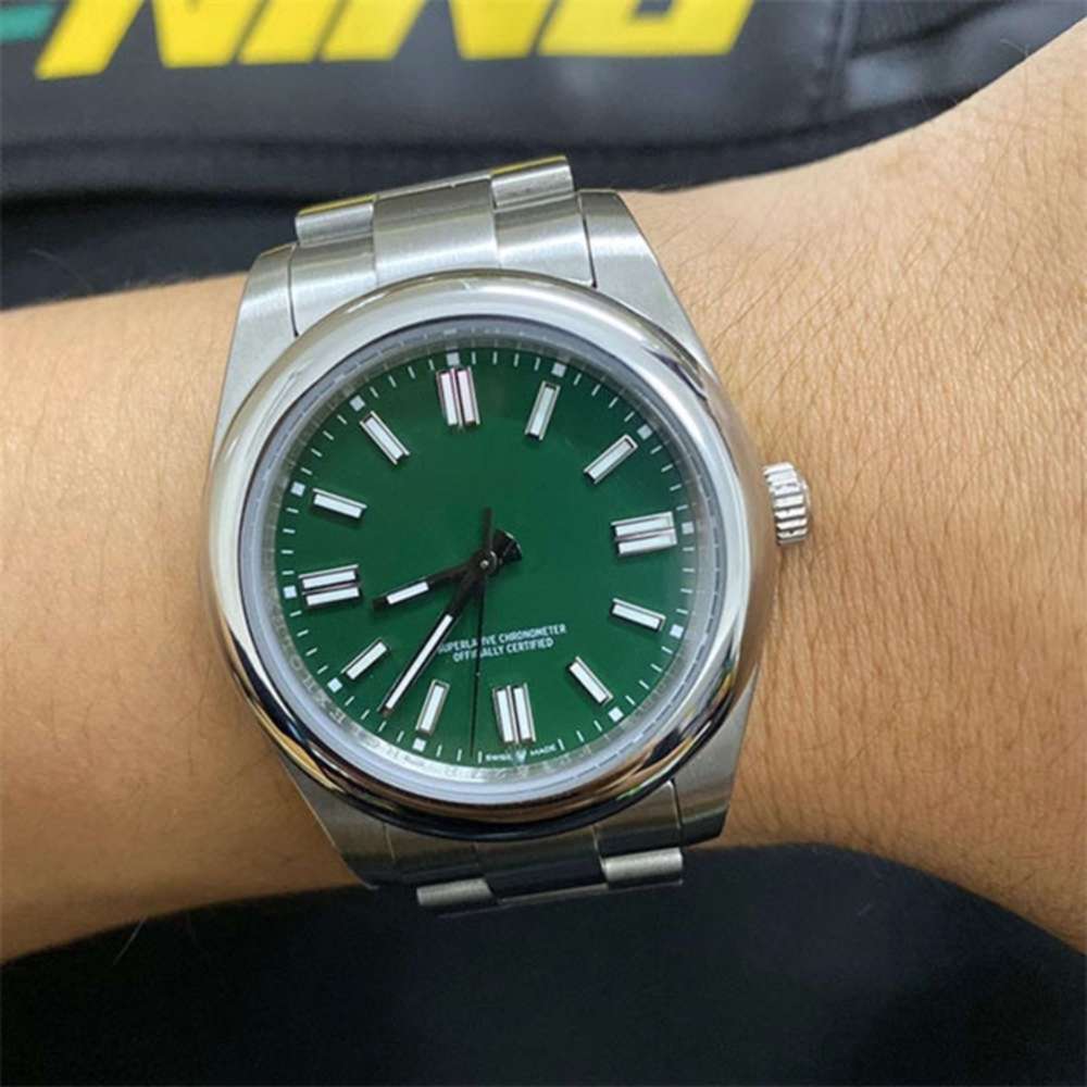 

U1 Factory ST9 Steel Mens 41mm Sapphire Glass Watch Automatic Mechanical Outdoor Sports Green Dial Stainless Oyster Perpetual Turq donatella, Slivery;brown