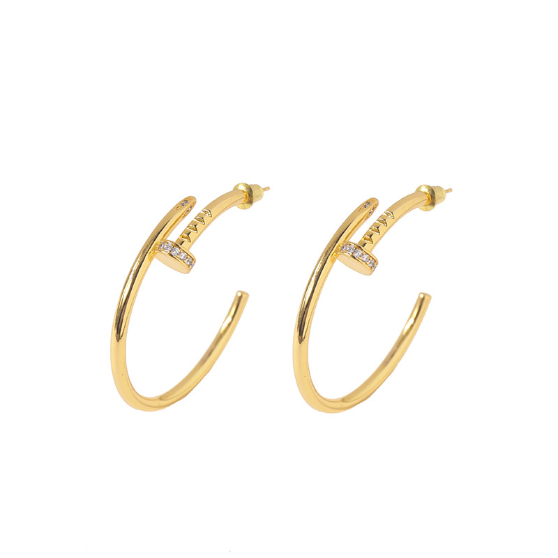 

2021 luxury jewelry designer earrings chandelier women gold studs big ear diamond earring silver rose womens stainless steel design nail cuff fashion jewellery