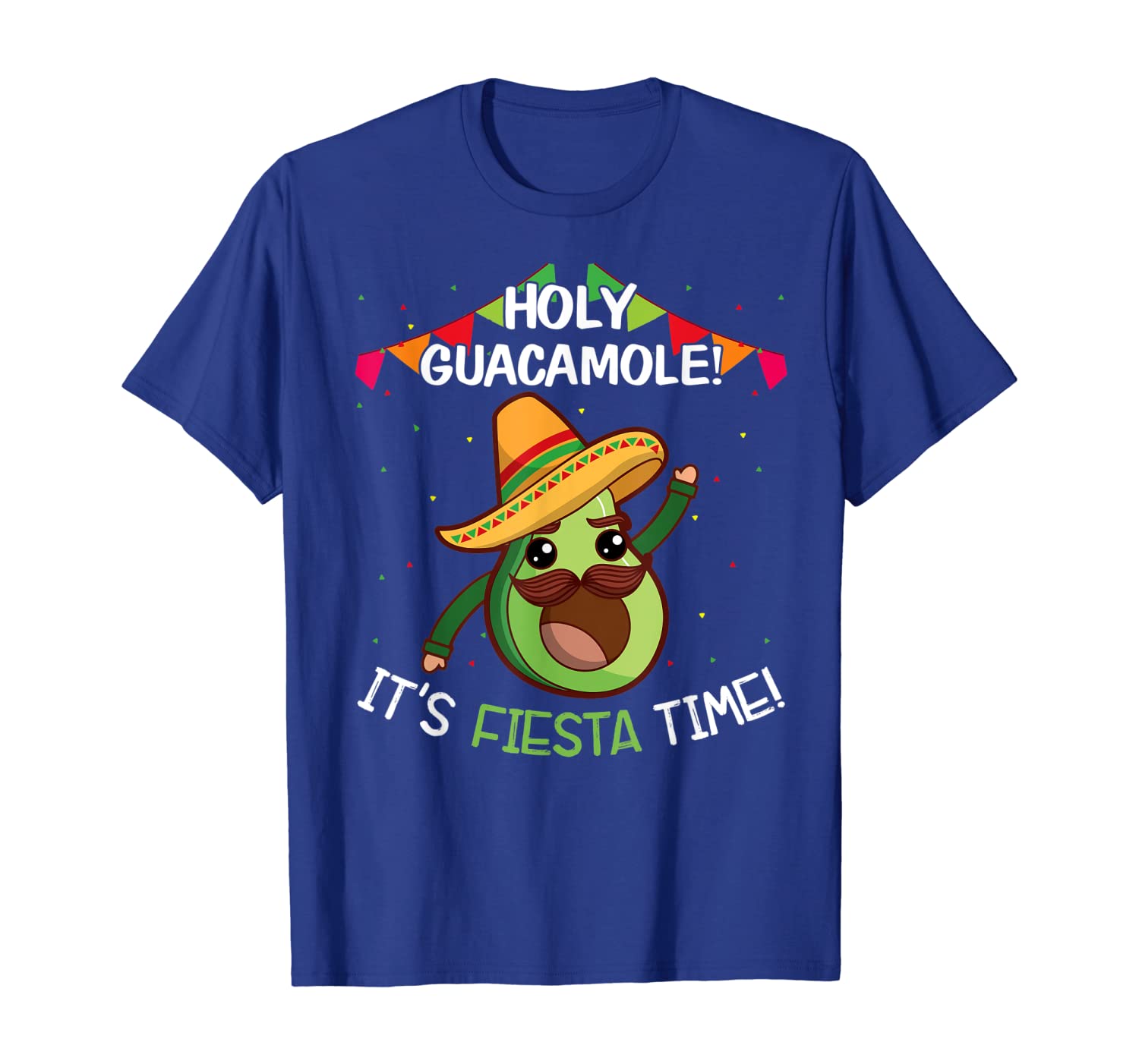 

Holy Guacamole It's Fiesta Time Mexican Cinco De Mayo Tshirt, White;black