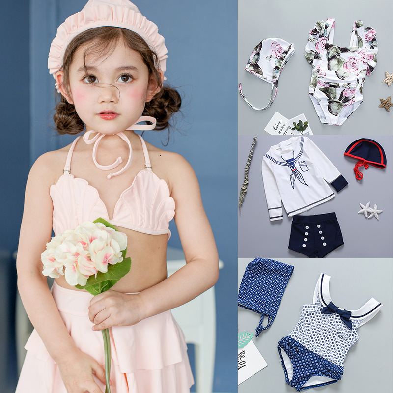 Split Girls&#039; Sexy Bikini Children&#039;s Skirt Baby Swimsuit-image-673932329