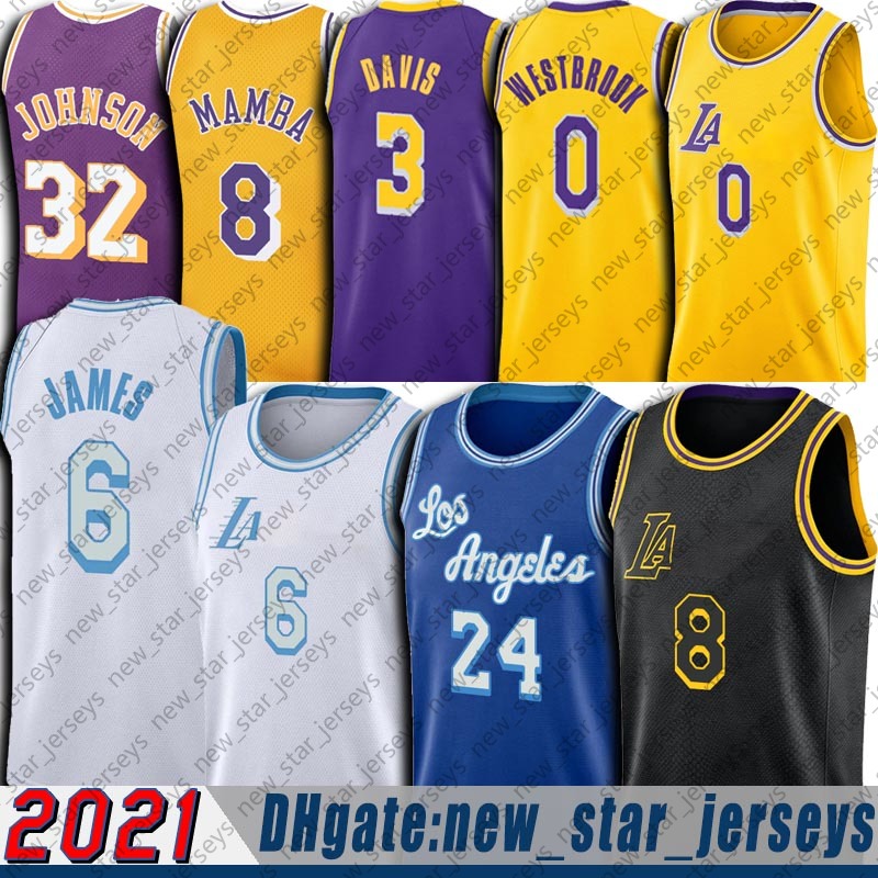 

Lebron 23 James Basketball Jersey Russell 0 Westbrook Anthony Black Davis Mamba Jerseys LosAngelesLakersBryantJersey, Ncaa jersey