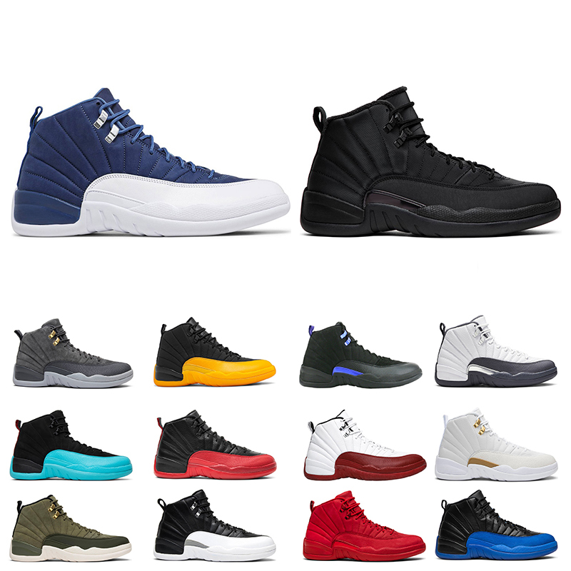 

Men Basketball shoes 12s 12 University Gold Dark Grey Gamma Blue Gym Red Taxi jumpman White sneakers International Flight Sport trainer, # 01