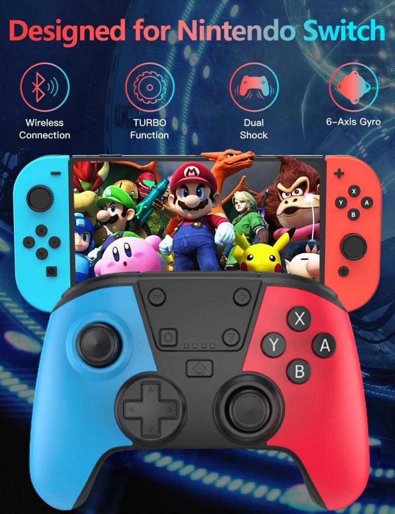 

Game Controllers & Joysticks Wireless Bluetooth Controller For Switch Professional Remote Gamepad Joystick Control