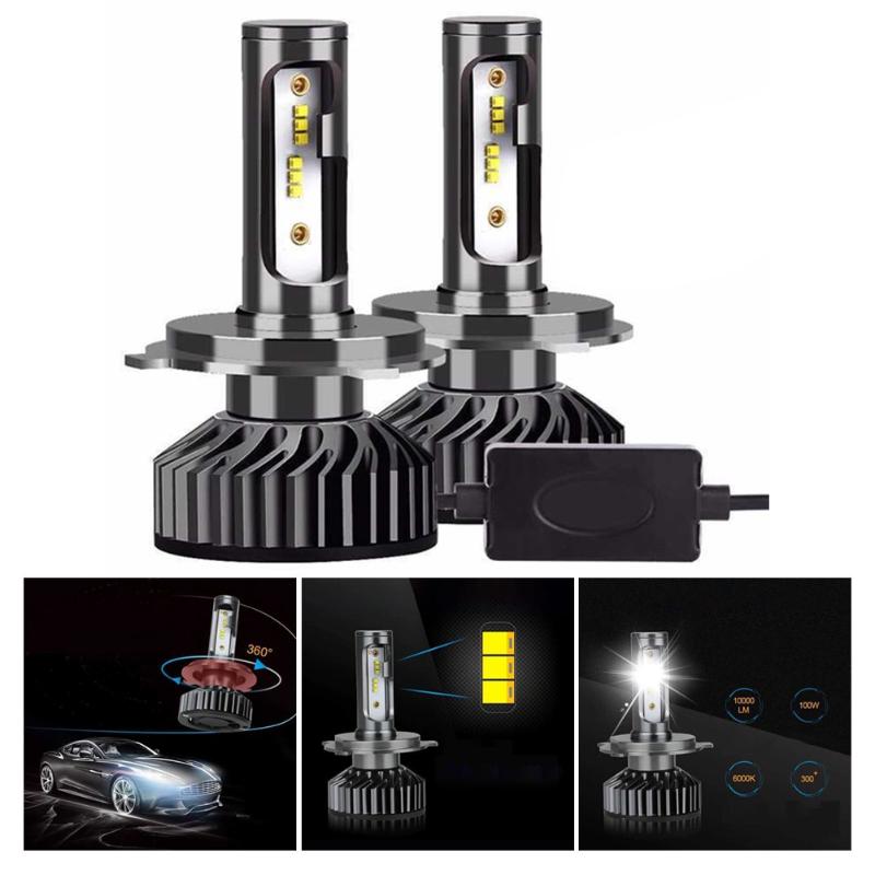 

Car Headlights 2pcs F2 ZES/2021 Lamp Beads 6500K 120W H4 LED Bulb High Brightness Super Power Headlight Accessories