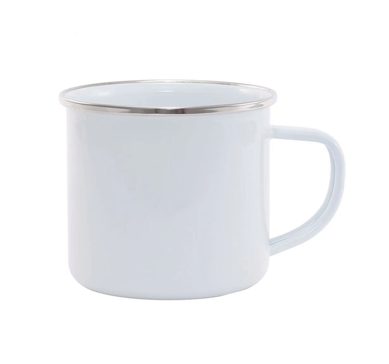 

Sublimation Blank 350ML Creative Coffee Enamel Mug Travel Tea Cup Custom Logo DIY Print home office Personalized Gift, White