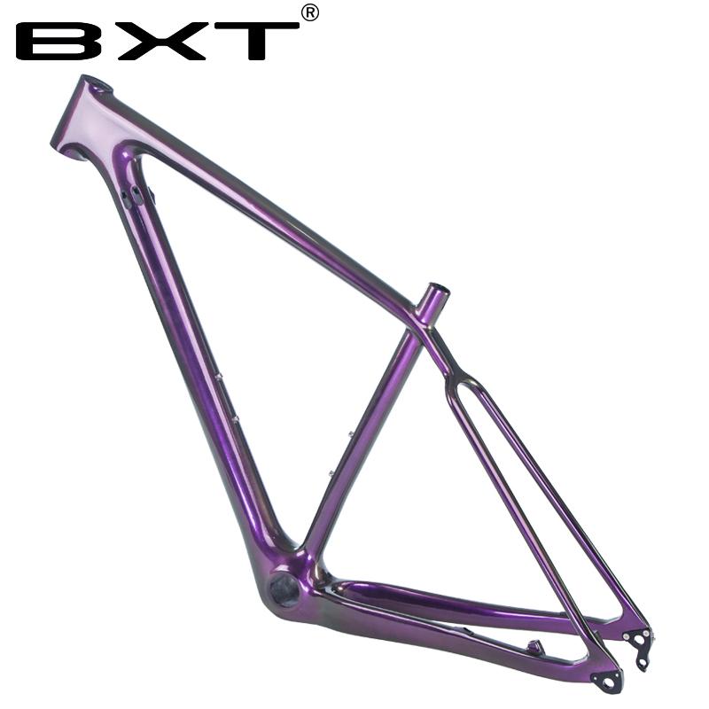 

Bike Frames Chameleon Color Painting 29er Super Light Full Carbon MTB Bicycle Frame 29inch UD Glossy Shiny S/M/L Mountain Frameset PF30, L glossy purple
