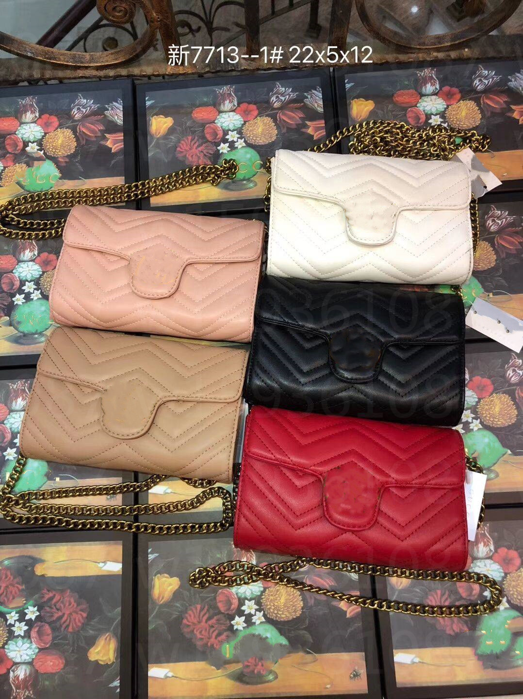 

2021 high quality fashion womans shoulder bag wallet knapsack message men and woman cross body general satchel purse handbag, Red