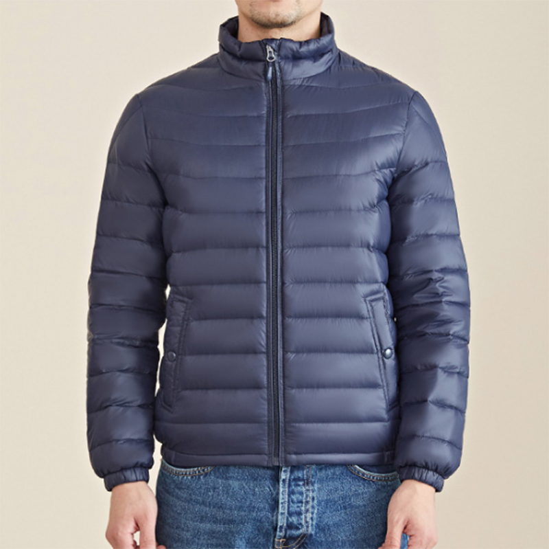 

Men's Down Coats Stand-up Collar Lightweight Male Outerwear Autumn Winter Spring Thin Jackets Casual Simple, Black