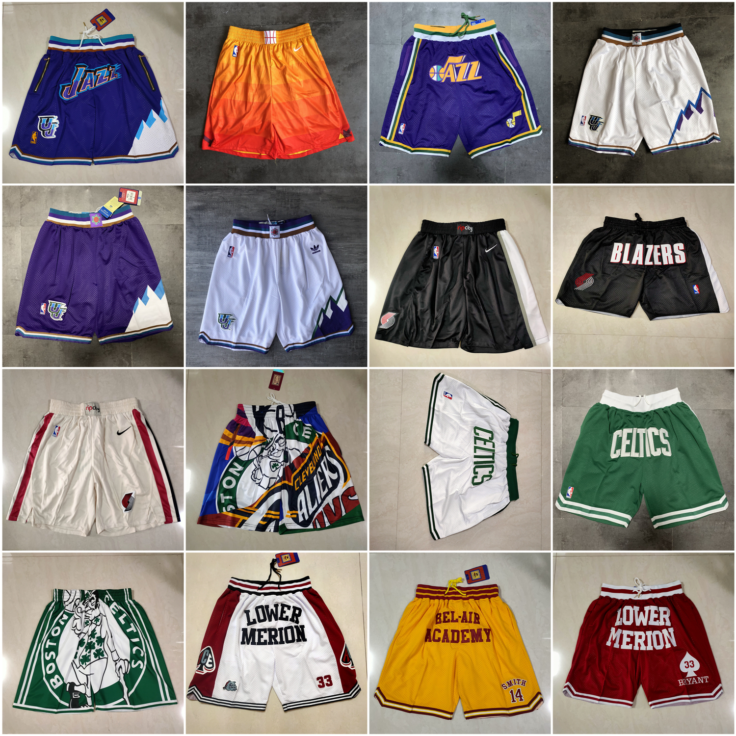 

2021 Team Basketball Short Just Don Boston Celtics Retro City Version Shorts Hip Pop Pant With Pocket Zipper Sweatpants Green Stitched Size S-XXXL Summer Breathable, As photo
