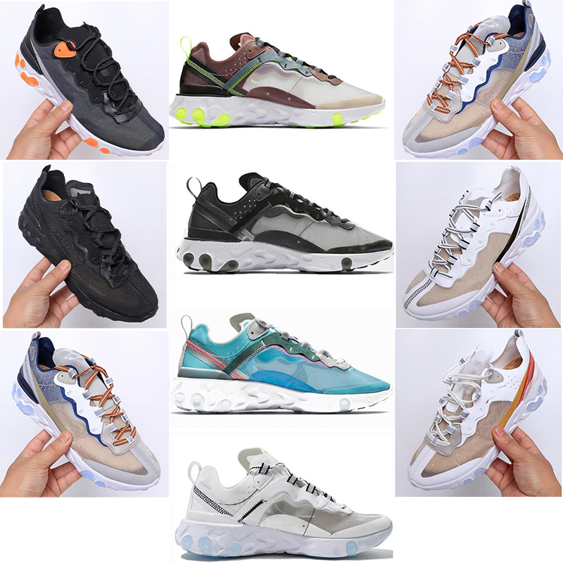 

UNDERCOVER X React Element 87 55 running shoes for men women total orange GAME ROYAL Anthracite Sail triple black white red mens trainer size 36-45, 27