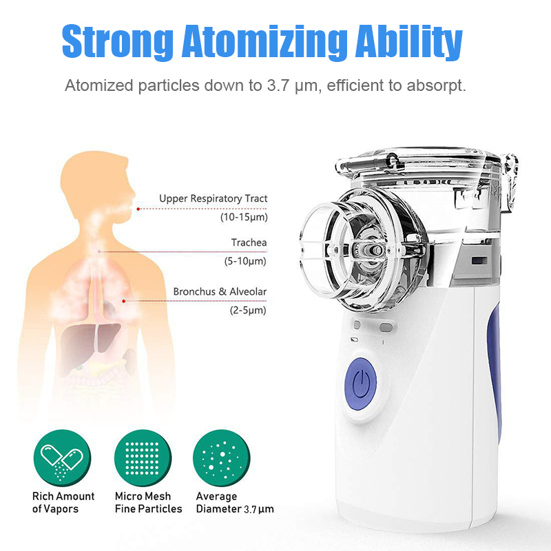 

Portable Nebulizer Machine Medical Atomizer Nebuliser Inhalator Nebulizator Silent Inhaler Humidificador Nebulizador