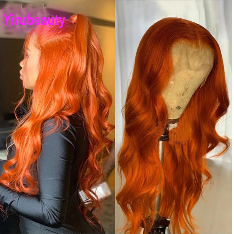 

Brazilian Human Hair 350# Color 13*4 Lace Front Wig Body Wave 150% 180% 210% Density Adjustable Free Part 12-32inch, #350