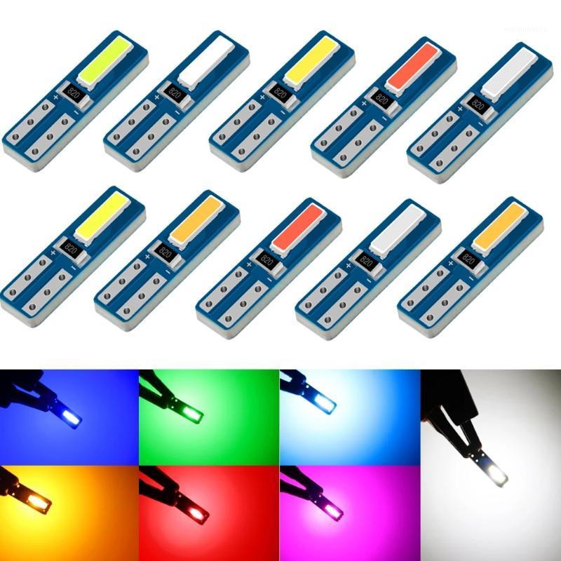 

Emergency Lights 10Pcs T5 Led Bulb W3W W1.2W Canbus Car Interior Dashboard Warming Indicator Wedge Auto Instrument Lamp