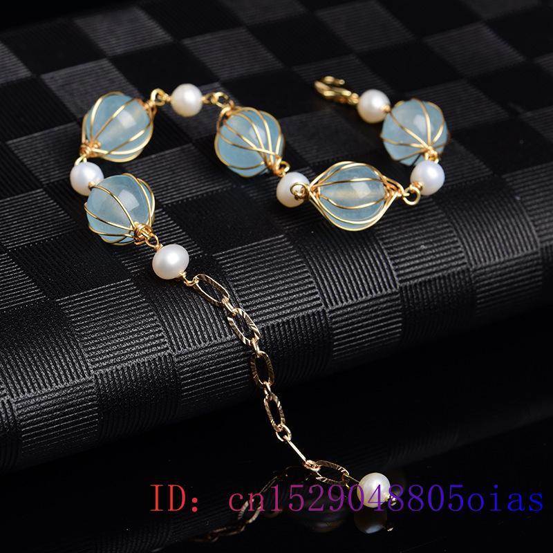 

Dangle & Chandelier Green Jade Beads Earrings Chalcedony Gemstone 925 Silver Amulet Jewelry Natural Bracelet Zircon Women Crystal Fashion Gi