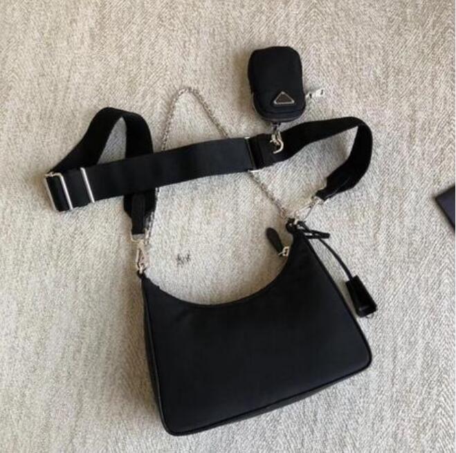 

2020 Shoulder Bags high quality nylon Handbags Bestselling wallet women bags Crossbody bag Hobo purses, Black