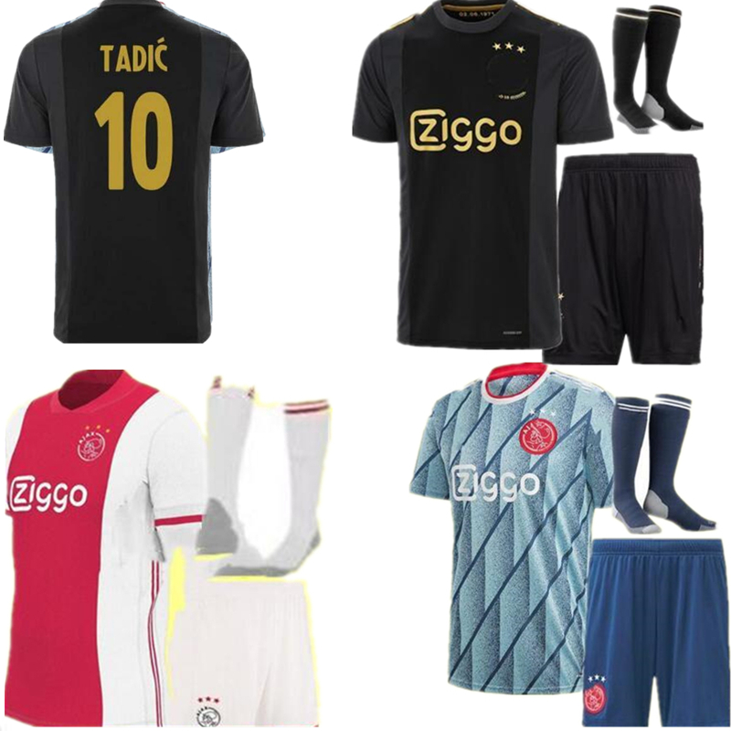 

kids 2021 AJAX amsterdam soccer jersey FC 2021 KUDUS ANTONY BLIND PROMES TADIC NERES CRUYFF men football shirt uniforms, Black