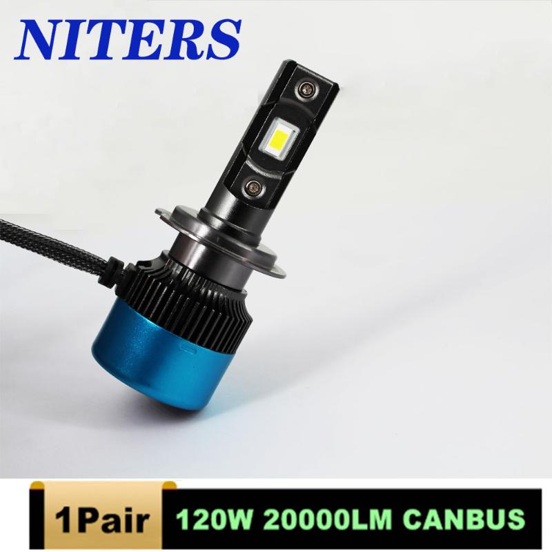 

Car Headlights Niters H4 LED Hi/low H7 Headlight Bulbs H11 H8 9006 9005 H1 120W 20000lm 6000K CSP Lamp 12V 24V Fanless