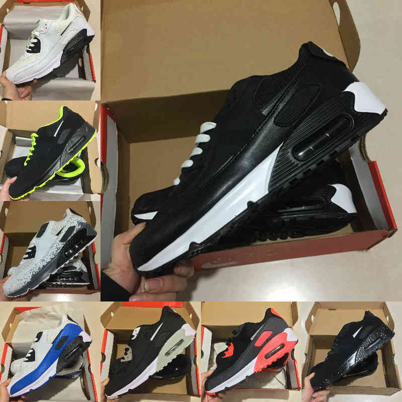 

High Quality 2021 Cushion 90 Running Shoes Cheap Men Women Black White 90s Classic Airs Designers Trainer Outdoor Sports Shoe T1s1