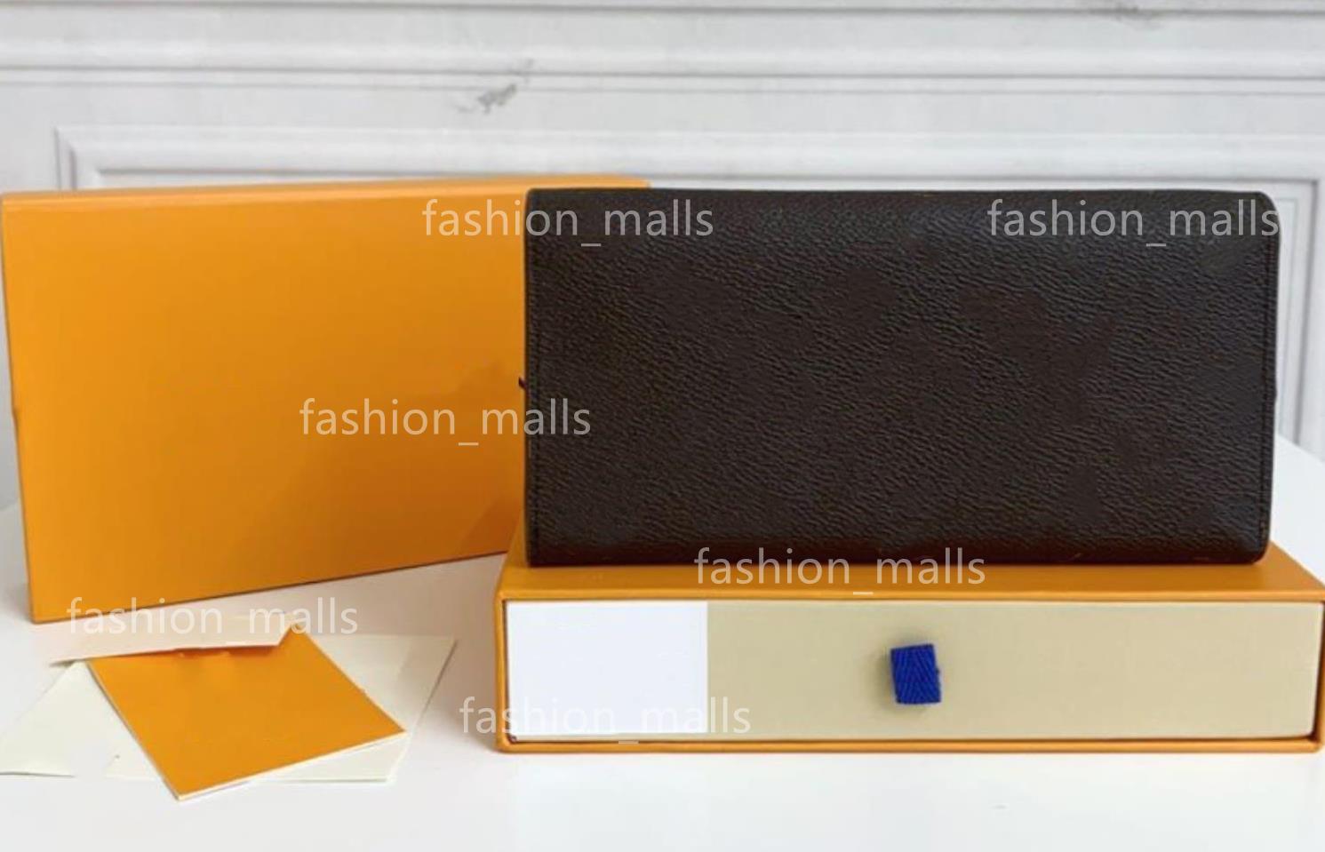 

fashion single zipper pocke men women leather wallet lady ladies long purse with orange box card 9 color, Red;black