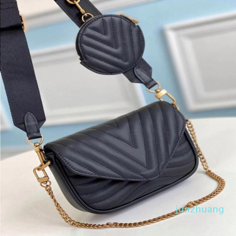 

Designer- Women Bag Fashion Chain Combination Round Coin Purse Mini Leather Wallet Crossbody bags, Pink