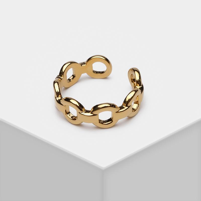 Cluster Rings Amorita Boutique Stylish Gold Plated Lady Simple Ring-image-704536832